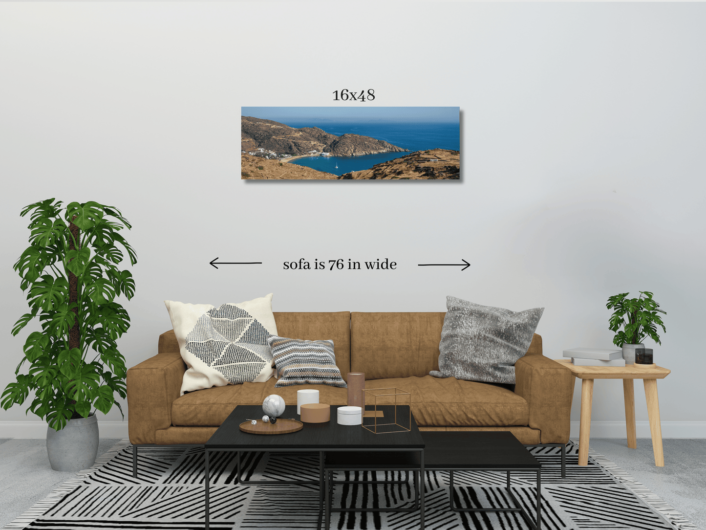 Mylopotas Beach in Ios Greece Print on Canvas