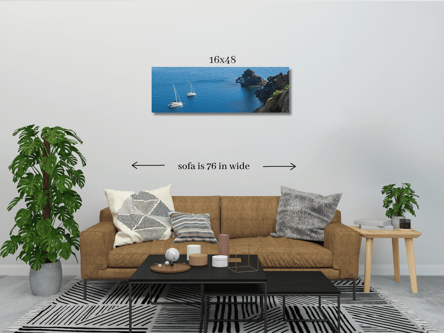 Santorini Cliffs in Santorini Greece Print on Canvas